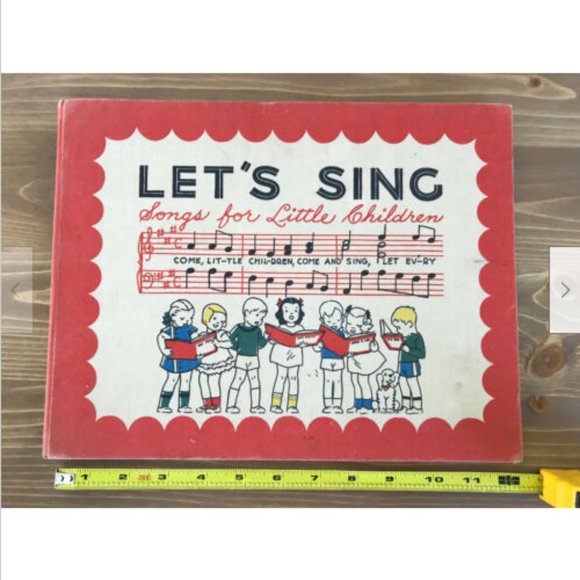 Vtg 1940 Hardcover Book Let's Sing Songs for Little Children Augsburg Publishing - Picture 2 of 6